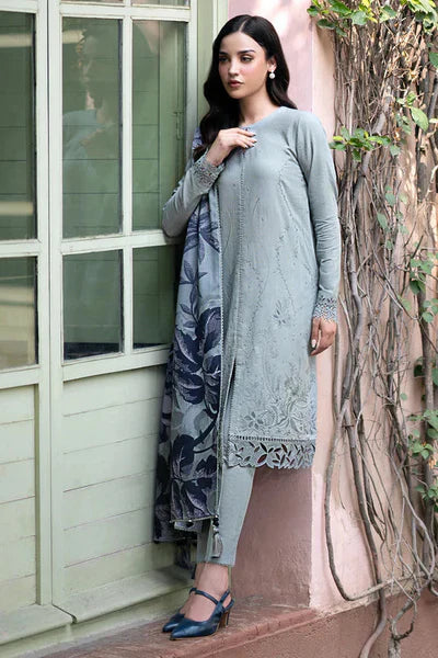 Lawn 3PC Embroidered Shirt with Digital Printed Jacquard Dupatta – ZC1181