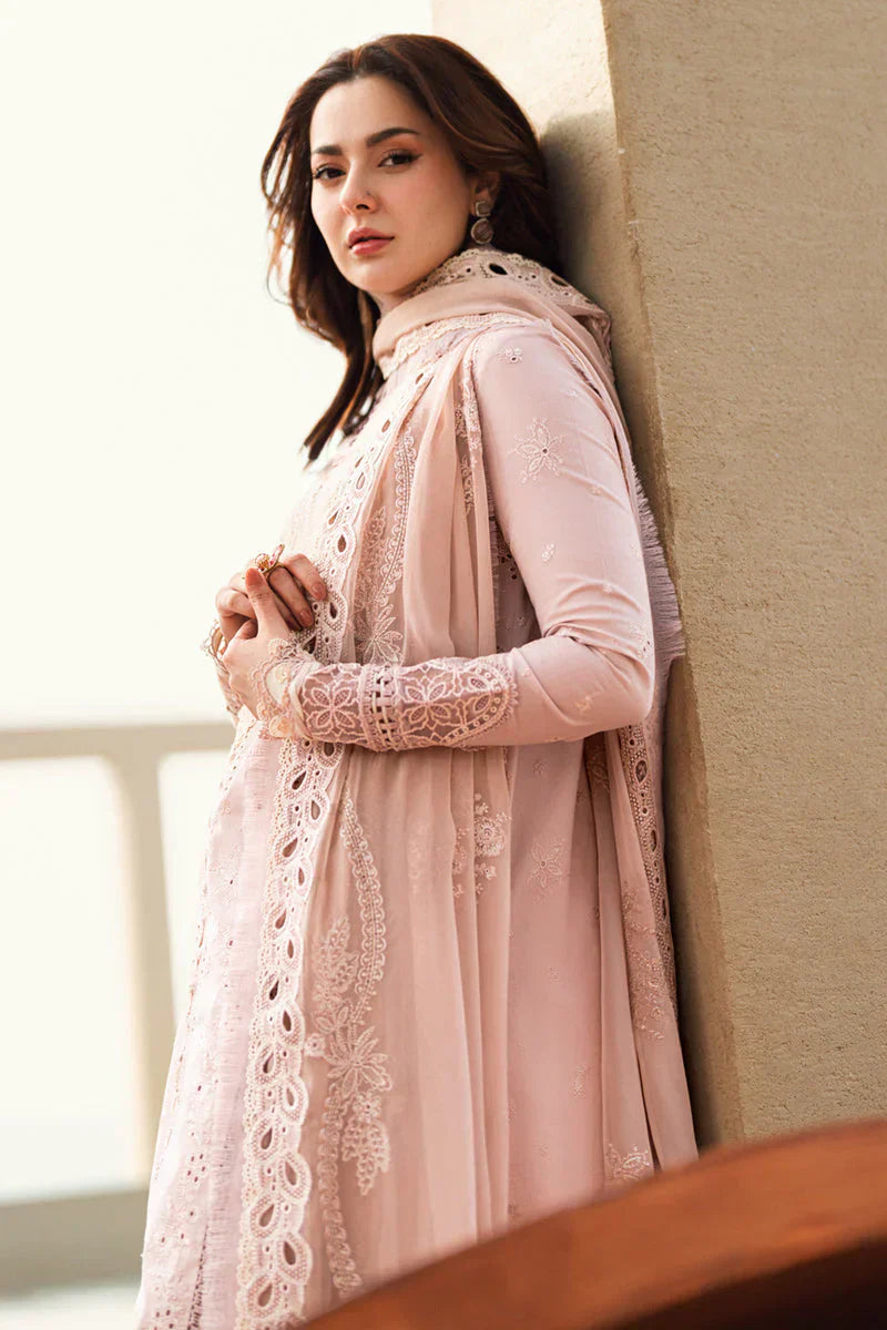 Lawn 3PC Embroidered Shirt with Organza Embroidered Dupatta – ZC1270