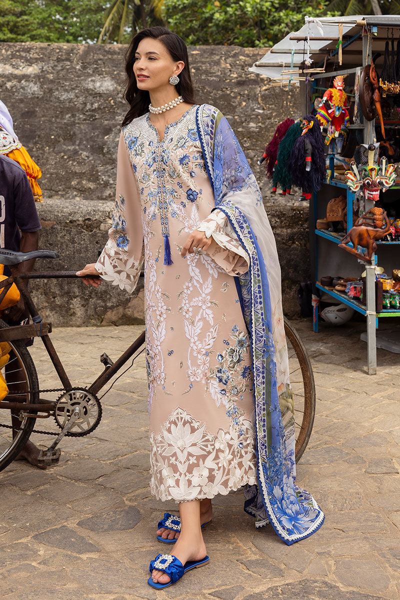 Lawn 3PC Embroidered Shirt with Digital Printed Jacquard Dupatta – ZC1430