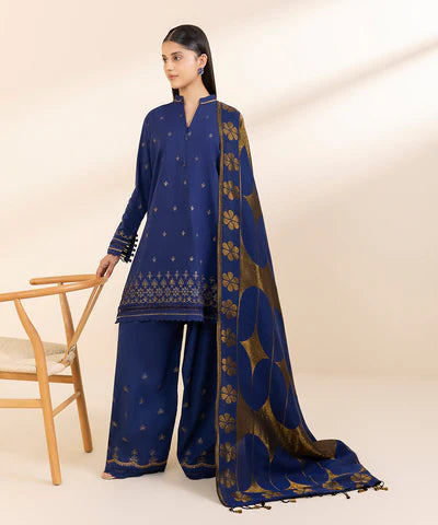 Sapphire Lawn 3PC Embroidered with Digital Printed Dupatta – ZC1001