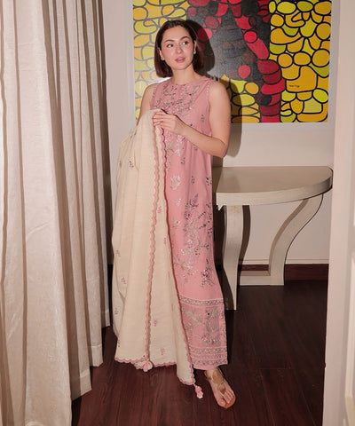 Lawn 3PC Embroidered Shirt with Lawn Embroidered Dupatta – ZC1418