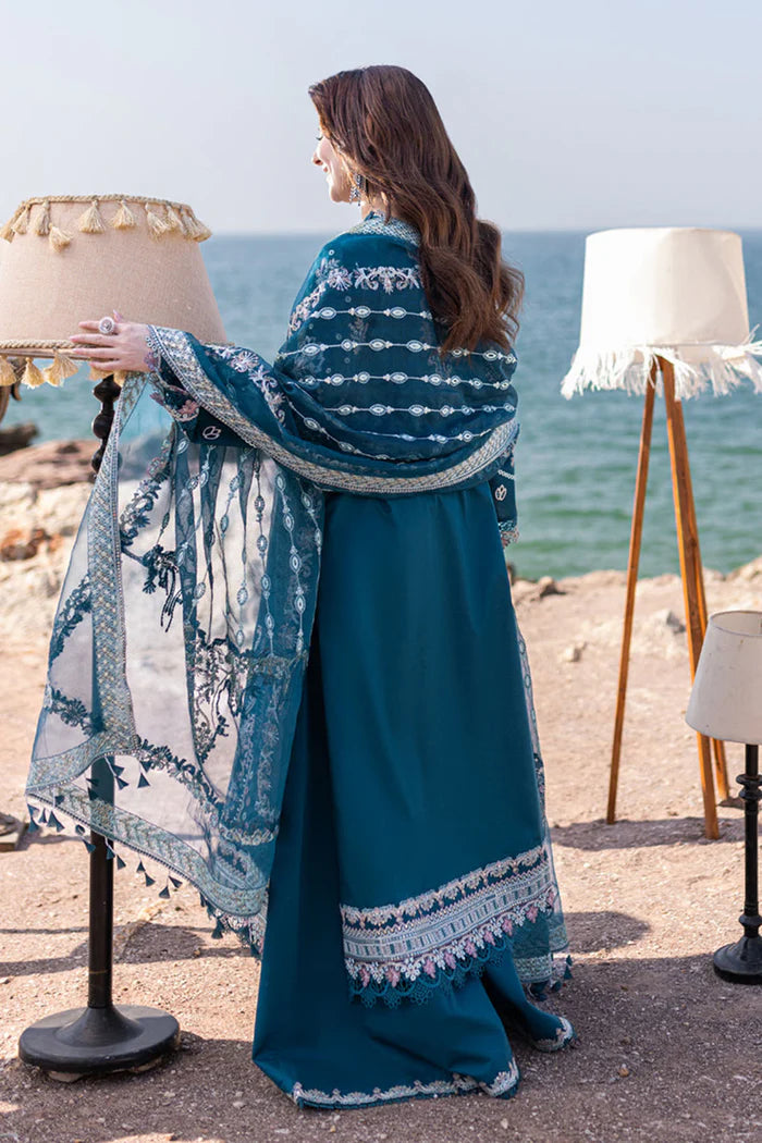 Qalamkar Luxury Embroidered Lawn 3pc  FS-8855