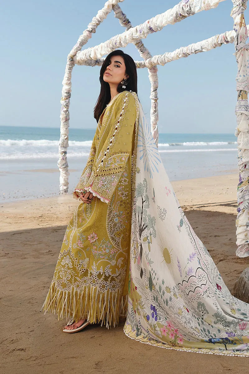 Luxury Lawn 3PC Chikenkari Heavy Embroidered Suit - FS 6655
