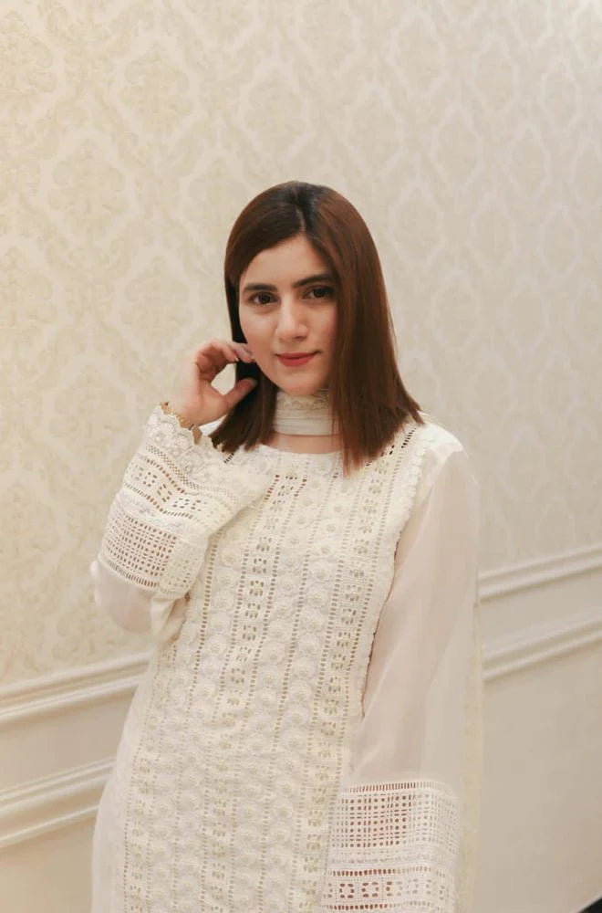 Lawn 3PC Embroidered Shirt with Chiffon Embroidered Dupatta – ZC1079