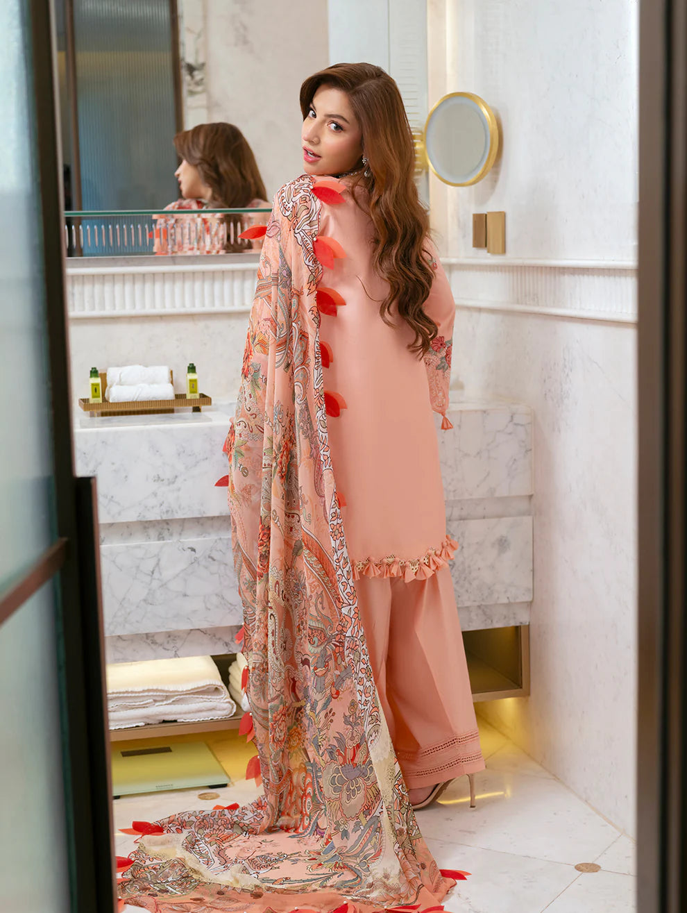 Embroidered Luxury Lawn Unstitched 3Pc Suit - FS31