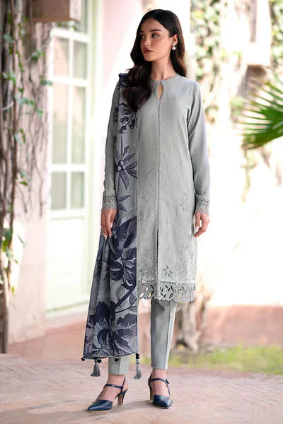Lawn 3PC Embroidered Shirt with Digital Printed Jacquard Dupatta – ZC1181