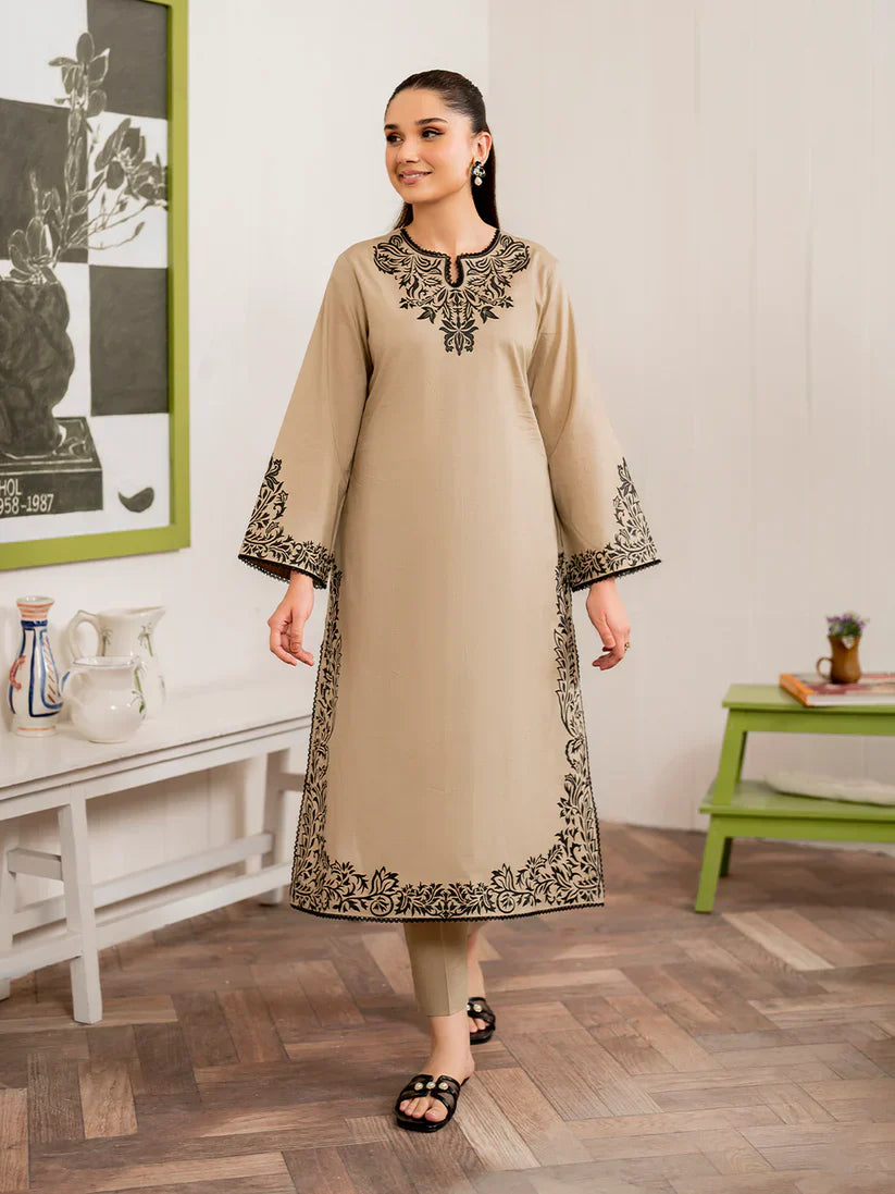 GRANEUT 3PC Dhanak Embroidered Shirt with Printed Dupatta – ZC680