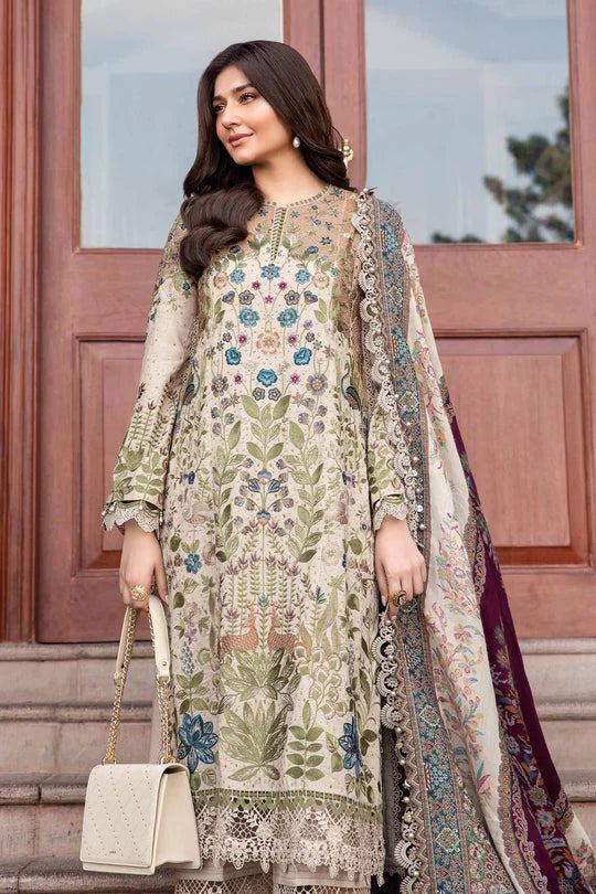 Lawn -3PC Embroidered Shirt with Digital Printed Jacquard Dupatta- SS5160