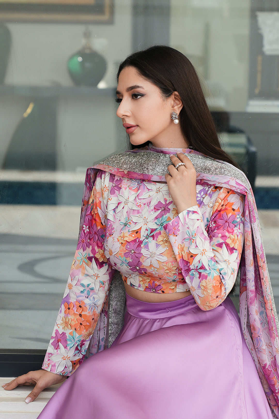 LULUSAR Luxe Silk 3PC Digital Printed Unstitched Dress – ZC872