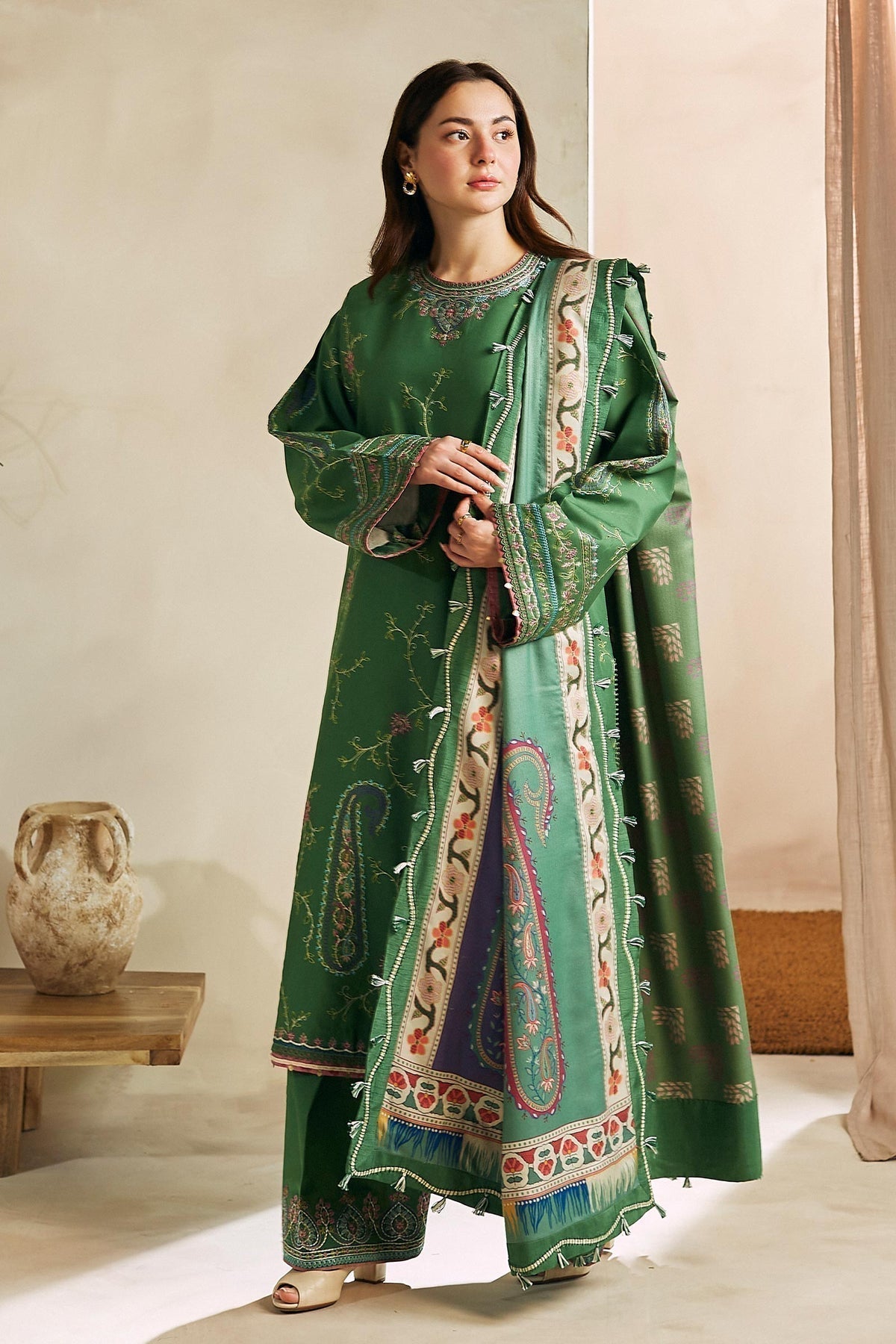 Zara Shahjahan Lawn 3PC Embroidered with Digital Printed Dupatta – ZC1141