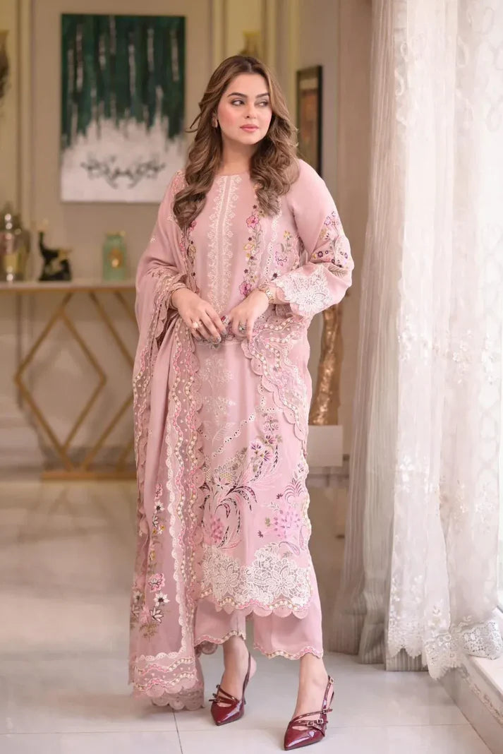 EID Suit Embroidered Lawn Unstitched 3PC Set | FS7077
